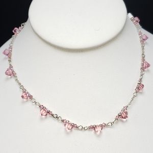 Handmade Sterling Silver Crystal Necklace